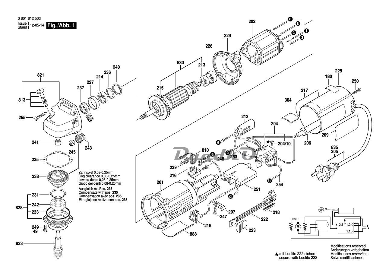 Gws 750 125 bosch схема