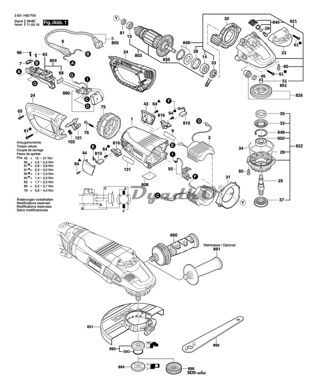 Gws 750 125 bosch схема